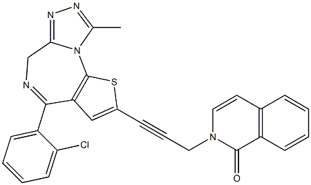 4-(2-Chlorophenyl)-9-methyl-2-[3-[(1,2-dihydro-1-oxoisoquinolin)-2-yl]-1-propynyl]-6H-thieno[3,2-f][1,2,4]triazolo[4,3-a][1,4]diazepine