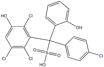 (4-Chlorophenyl)(2,3,6-trichloro-5-hydroxyphenyl)(2-hydroxyphenyl)methanesulfonic acid