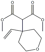 2-[(4-Ethenyltetrahydro-2H-pyran)-4-yl]malonic acid dimethyl ester,,结构式