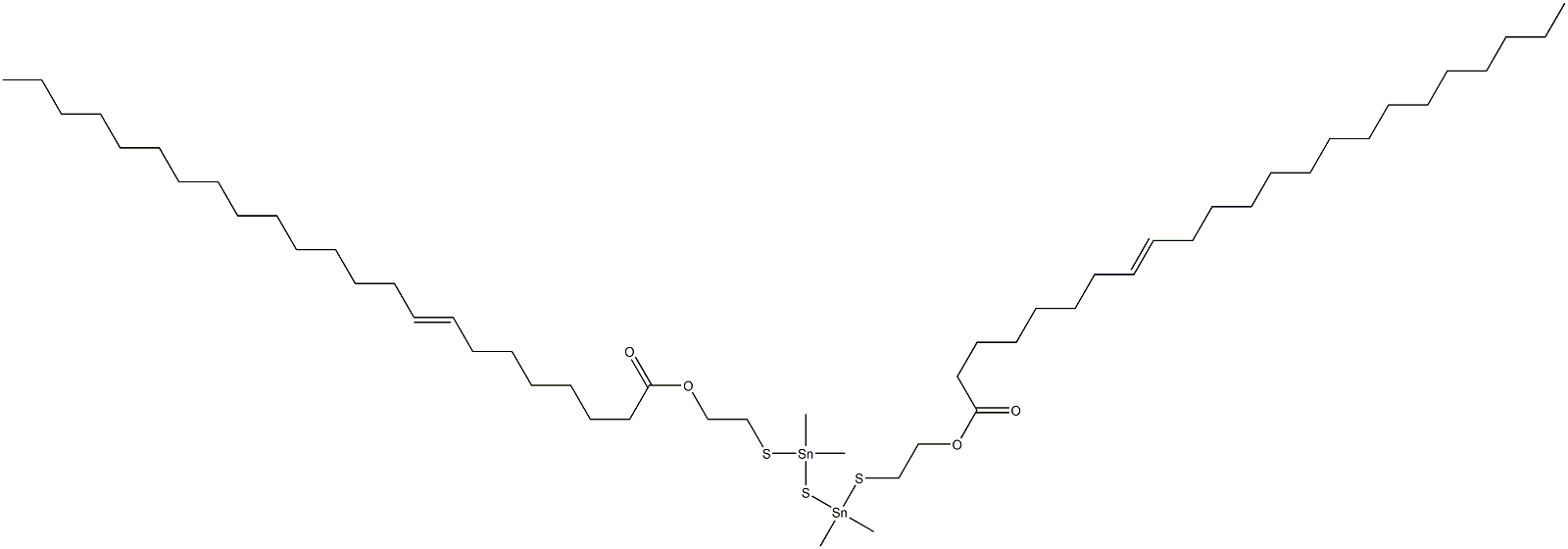 Bis[dimethyl[[2-(7-docosenylcarbonyloxy)ethyl]thio]stannyl] sulfide Structure