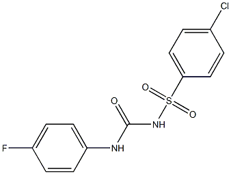 1-(4-Fluorophenyl)-3-(4-chlorophenylsulfonyl)urea,,结构式