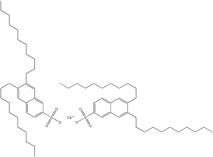 Bis(6,7-diundecyl-2-naphthalenesulfonic acid)calcium salt,,结构式