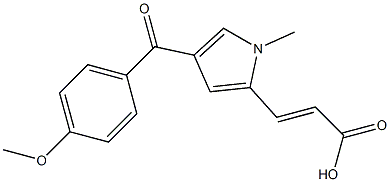 (E)-3-[1-Methyl-4-[4-methoxybenzoyl]-1H-pyrrol-2-yl]acrylic acid,,结构式