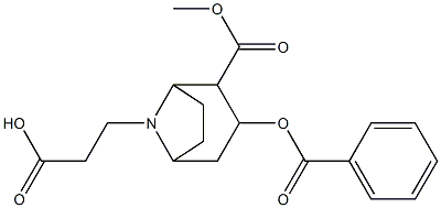 3-[2-(Methoxycarbonyl)-3-(benzoyloxy)-8-azabicyclo[3.2.1]octan-8-yl]propionic acid,,结构式