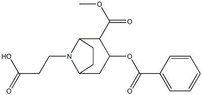 3-[2-(Methoxycarbonyl)-3-(benzoyloxy)-8-azabicyclo[3.2.1]octan-8-yl]propionic acid Structure