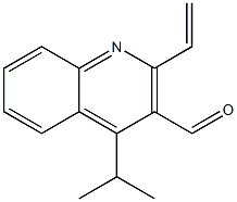 2-ビニル-4-イソプロピルキノリン-3-カルボアルデヒド 化学構造式