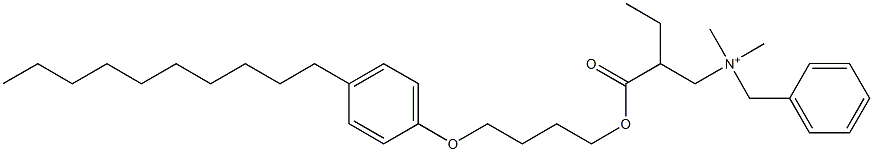 N,N-Dimethyl-N-benzyl-N-[2-[[4-(4-decylphenyloxy)butyl]oxycarbonyl]butyl]aminium Structure