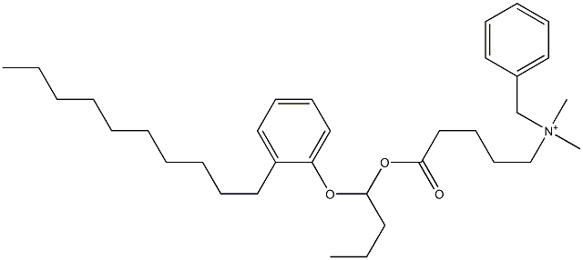 N,N-Dimethyl-N-benzyl-N-[4-[[1-(2-decylphenyloxy)butyl]oxycarbonyl]butyl]aminium,,结构式