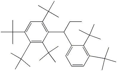 1-(2,3,4,6-テトラ-tert-ブチルフェニル)-1-(2,3-ジ-tert-ブチルフェニル)プロパン 化学構造式