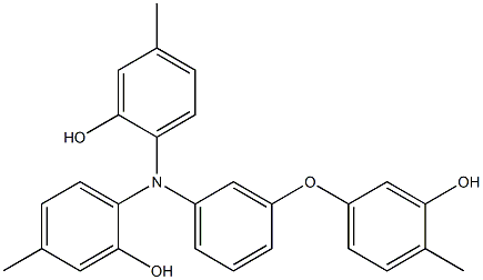 N,N-Bis(2-hydroxy-4-methylphenyl)-3-(3-hydroxy-4-methylphenoxy)benzenamine Structure