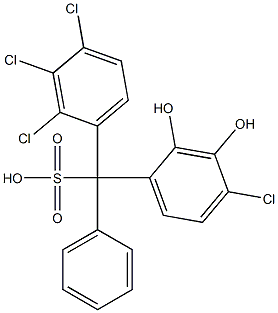 (4-Chloro-2,3-dihydroxyphenyl)(2,3,4-trichlorophenyl)phenylmethanesulfonic acid