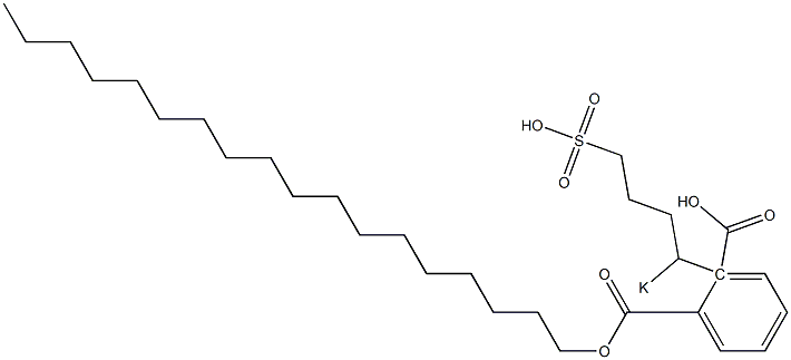 Phthalic acid 1-octadecyl 2-(1-potassiosulfobutyl) ester Structure