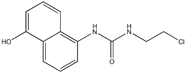 1-(2-Chloroethyl)-3-(5-hydroxy-1-naphtyl)urea Struktur