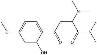 (2E)-2-(Dimethylamino)-N,N-dimethyl-4-oxo-4-(4-methoxy-2-hydroxyphenyl)-2-butenamide,,结构式