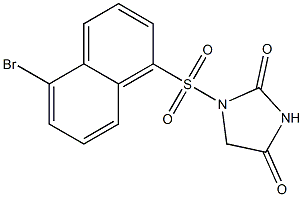 1-[[5-Bromo-1-naphtyl]sulfonyl]imidazolidine-2,4-dione Structure
