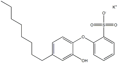 2'-Hydroxy-4'-octyl[oxybisbenzene]-2-sulfonic acid potassium salt,,结构式
