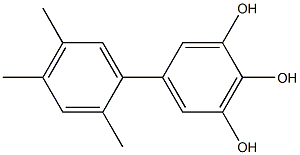 5-(2,4,5-Trimethylphenyl)benzene-1,2,3-triol 结构式