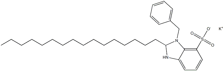 1-Benzyl-2,3-dihydro-2-hexadecyl-1H-benzimidazole-7-sulfonic acid potassium salt Structure