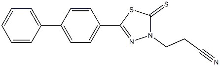 5-(Biphenyl-4-yl)-2-thioxo-1,3,4-thiadiazole-3-propiononitrile Structure