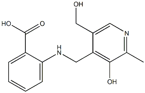 2-[[(5-(Hydroxymethyl)-2-methyl-3-hydroxypyridin-4-yl)methyl]amino]benzoic acid,,结构式