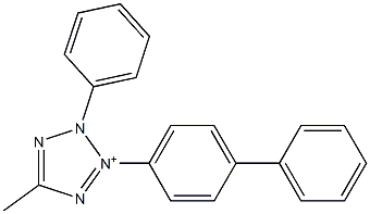 3-(4-Biphenylyl)-5-methyl-2-phenyl-2H-tetrazole-3-ium 结构式