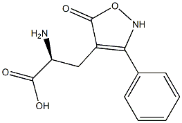 (S)-3-[(3-Phenyl-2,5-dihydro-5-oxoisoxazol)-4-yl]-2-aminopropanoic acid Structure