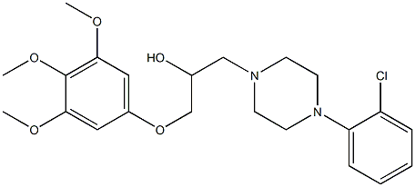 1-(3,4,5-Trimethoxyphenoxy)-3-[4-(2-chlorophenyl)-1-piperazinyl]-2-propanol 结构式