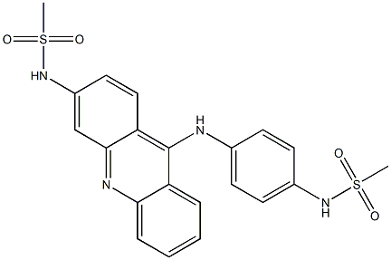 N-[4-[(3-Methylsulfonylamino-9-acridinyl)amino]phenyl]methanesulfonamide Structure