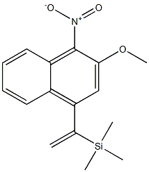 2-Methoxy-1-nitro-4-[1-(trimethylsilyl)ethenyl]naphthalene,,结构式