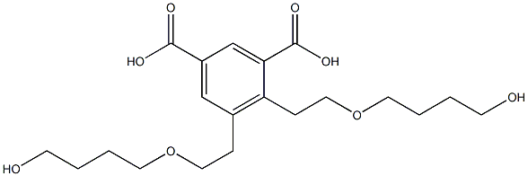 4,5-Bis(7-hydroxy-3-oxaheptan-1-yl)isophthalic acid Structure