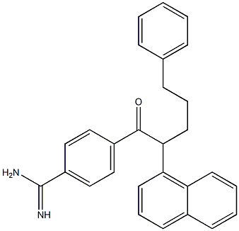 4-[2-(1-Naphtyl)-1-oxo-5-phenylpentyl]benzamidine,,结构式