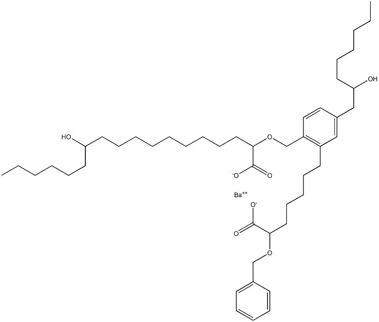ビス(2-ベンジルオキシ-12-ヒドロキシステアリン酸)バリウム 化学構造式