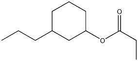 Propionic acid 3-propylcyclohexyl ester Structure