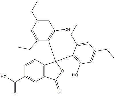 1,1-Bis(2,4-diethyl-6-hydroxyphenyl)-1,3-dihydro-3-oxoisobenzofuran-5-carboxylic acid Structure
