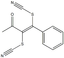 (E)-4-Phenyl-3,4-di(thiocyanato)-3-buten-2-one,,结构式