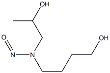 4-[N-(2-ヒドロキシプロピル)-N-ニトロソアミノ]-1-ブタノール 化学構造式
