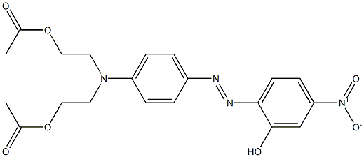2-[4-Bis(2-acetoxyethyl)aminophenylazo]-5-nitrophenol Struktur