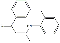 3-(2-Iodophenylamino)-1-phenyl-2-buten-1-one,,结构式