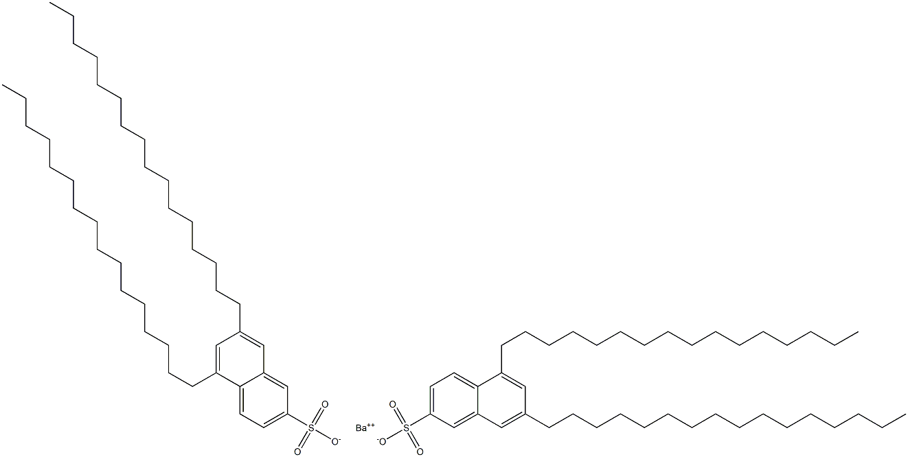 Bis(5,7-dihexadecyl-2-naphthalenesulfonic acid)barium salt 结构式