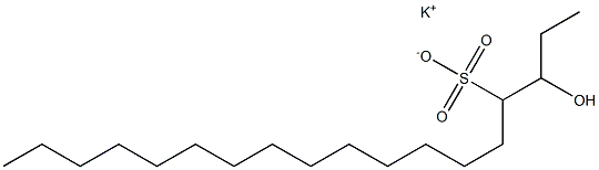 3-Hydroxyoctadecane-4-sulfonic acid potassium salt,,结构式