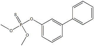 Thiophosphoric acid O,O-dimethyl O-[m-phenylphenyl] ester Structure