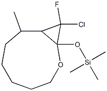 10-Chloro-10-fluoro-8-methyl-1-(trimethylsilyloxy)-2-oxabicyclo[7.1.0]decane