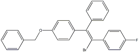 (Z)-1-[p-(Benzyloxy)phenyl]-2-bromo-2-(p-fluorophenyl)-1-phenylethene Structure