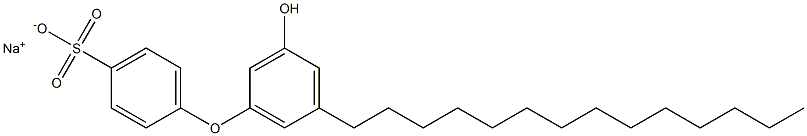 3'-Hydroxy-5'-tetradecyl[oxybisbenzene]-4-sulfonic acid sodium salt,,结构式