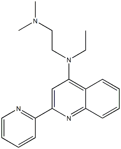 4-[N-Ethyl-N-(2-dimethylaminoethyl)amino]-2-(2-pyridinyl)quinoline Struktur