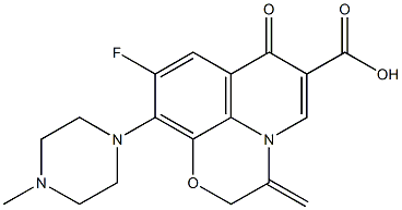  9-Fluoro-2,3-dihydro-3-methylene-10-(4-methyl-1-piperazinyl)-7-oxo-7H-pyrido[1,2,3-de]-1,4-benzoxazine-6-carboxylic acid