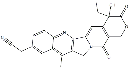 4,12-Dihydro-9-cyanomethyl-4-ethyl-4-hydroxy-11-methyl-1H-pyrano[3',4':6,7]indolizino[1,2-b]quinoline-3,14-dione