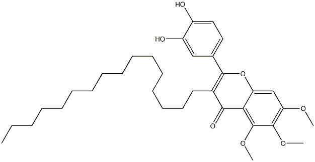 2-(3,4-Dihydroxyphenyl)-5,6,7-trimethoxy-3-hexadecyl-4H-1-benzopyran-4-one