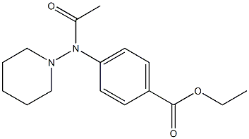 4-[N-(1-ピペリジニル)-N-アセチルアミノ]安息香酸エチル 化学構造式