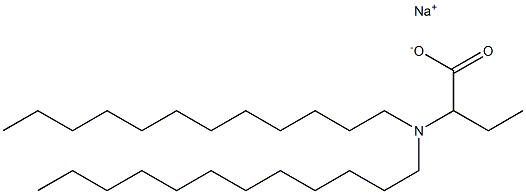 2-(Didodecylamino)butyric acid sodium salt,,结构式